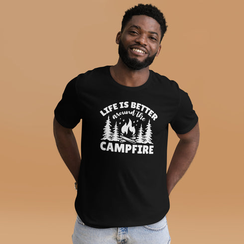 Life Is Better Around The Campfire Camping T-Shirt